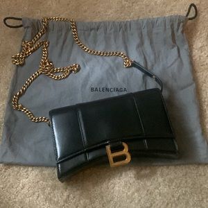 Black Balenciaga Wallet On Chain